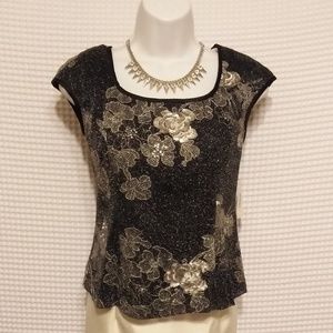 3/$20 CLOSET  CLOSING NWT BLACK SILVER SHIRT
